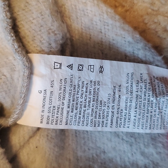 Soft Nautica Quarter Zip, Grey and Navy (Inside Collar, Logo, Panel on Back) - Picture 5 of 9